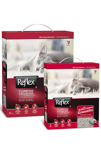 Reflex Clumping Cat Litter with Active Carbon Granules 8.5KG
