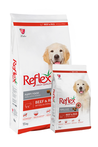 Reflex Steak Puppy Food beef & rice 3kg