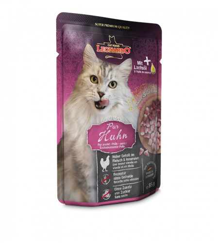 LEONARDO pouch  adult cat Pure chicken  0.085gr-origin germany