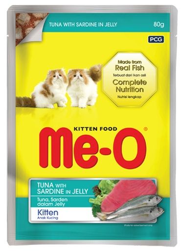 ME-O POUCH KITTEN TUNA WITH SARDINE IN JELLY 80GR