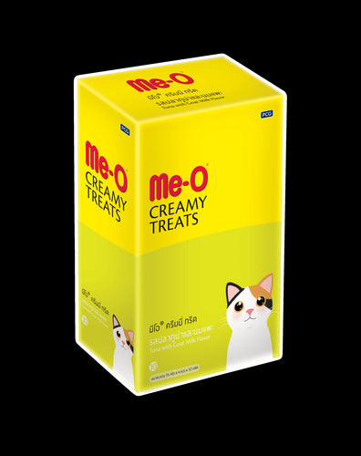 me-o creamy treat tuna with goat milk 15grx4x12 pkt(dzn)