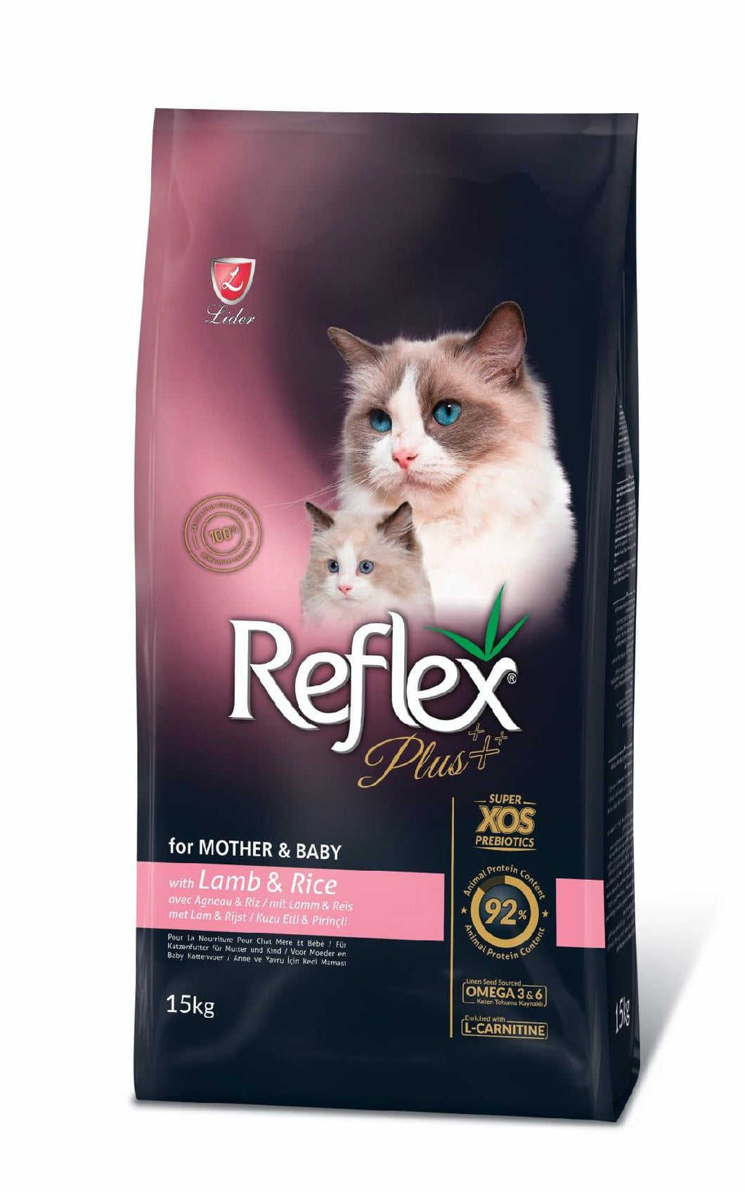 REFLEX PLUS MOTHER & BABY CATFOOD LAMB&RICE 15KG